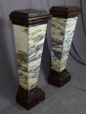 Napoleon III Marble Columns, Set of 2-WSV-880218