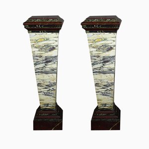 Napoleon III Marble Columns, Set of 2-WSV-880218