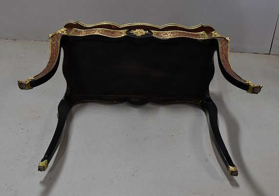 Napoleon III Marquetry Boulle Game Table, 19th Century-RVK-1438329