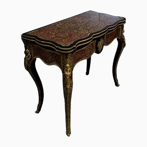 Napoleon III Marquetry Boulle Game Table, 19th Century-RVK-1438329