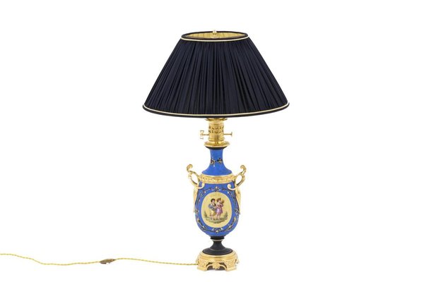 Napoléon Iii Neoclassical Style Porcelain Table Lamps, Set of 2-CEJ-626764