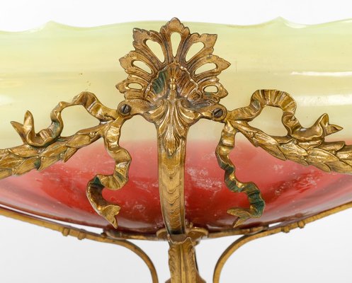 Napoleon III Opaline Bowl with Gilt Bronze Mounting, 19th Century-WFS-1741945