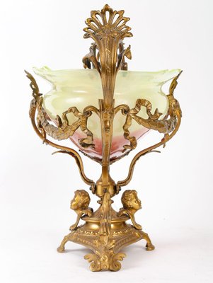 Napoleon III Opaline Bowl with Gilt Bronze Mounting, 19th Century-WFS-1741945