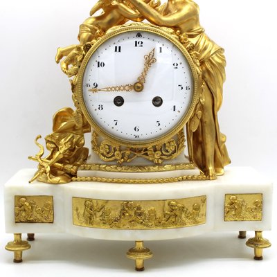 Napoleon III Pendulum Clock in Gilt Bronze and Marble, 19th-Century-UMS-1033014