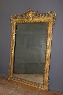 Napoleon Iii Period Mirror in Golden Stucco, 19th Century-BCR-2043337