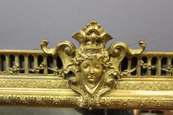 Napoleon Iii Period Mirror in Golden Stucco, 19th Century-BCR-2043337