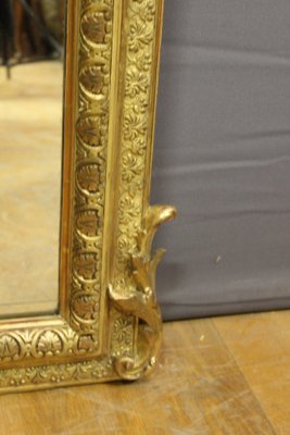 Napoleon Iii Period Mirror in Golden Stucco, 19th Century-BCR-2043337