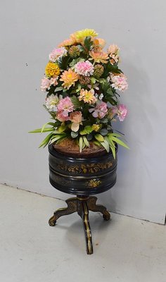 Napoleon III Planter in Blackened Wood with Gold Details, 19th Century-RVK-1431658