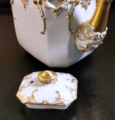 Napoleon III Porcelain of Paris Teapot with Pure Gold Decorations-QRS-1072854