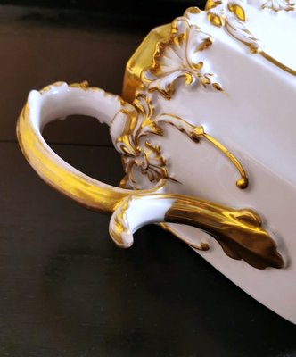 Napoleon III Porcelain of Paris Teapot with Pure Gold Decorations-QRS-1072854