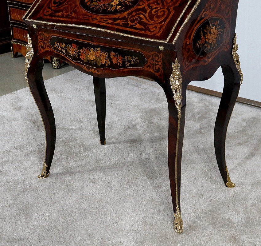 Napoleon III Precious Wood Secretaire, Mid-19th Century