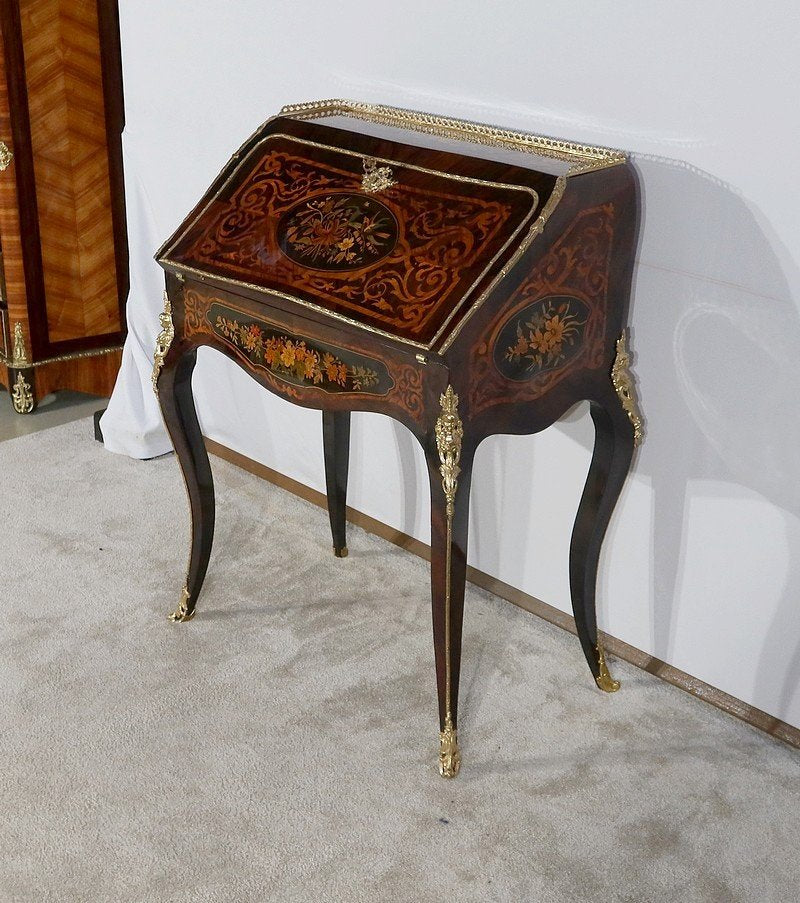 Napoleon III Precious Wood Secretaire, Mid-19th Century