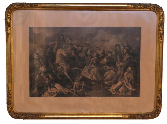 Napoleon III Print, Carved and Golden Frame-KKK-1182185