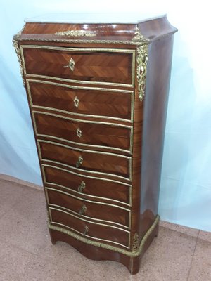 Napoleon III Rosewood Chest of Drawers-AKA-864209