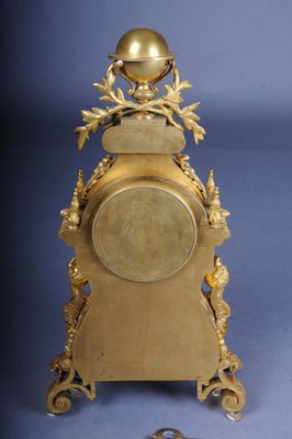 Napoleon III Royal Fire-Gilded Mantel Clock, Paris, France, 1870s-FLW-1767319