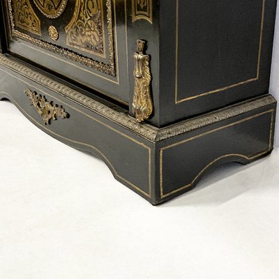 Napoleon III Single Door Cabinet Boulle in Inlay, Mid-19th Century-BEW-1395933