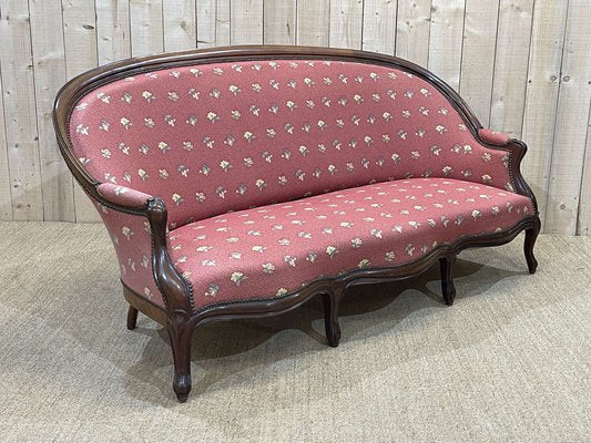 Napoleon III Sofa in Mahogany-QYF-1311960