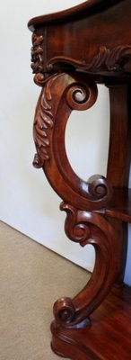 Napoleon III Solid Mahogany Console, Mid-19th Century-RVK-1075208