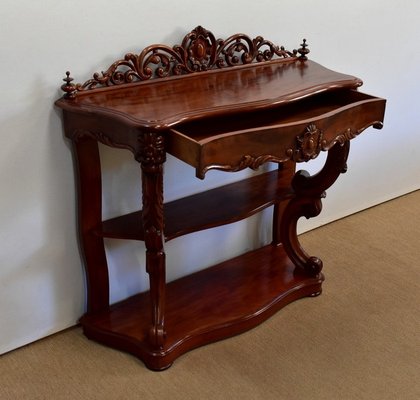 Napoleon III Solid Mahogany Console, Mid-19th Century-RVK-1075208