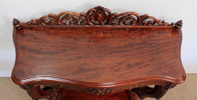 Napoleon III Solid Mahogany Console, Mid-19th Century-RVK-1075208