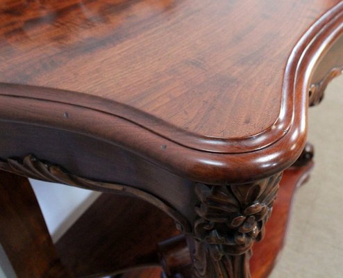 Napoleon III Solid Mahogany Console, Mid-19th Century-RVK-1075208