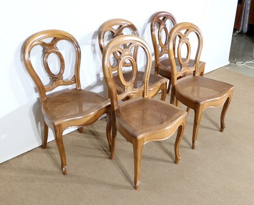 Napoleon III Solid Walnut Chairs, Set of 5-RVK-1141695