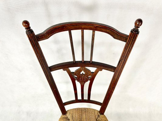 Napoleon III Straw Nanny Chair, 1800s-ZCY-1375454