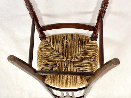 Napoleon III Straw Nanny Chair, 1800s-ZCY-1375454