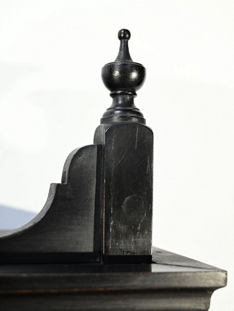 Napoleon III Style Blackened Pearwood Meuble d'Entre Deux, Late 19th Century