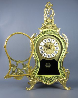 Napoleon III Style Boulle and Gilt Brass Table Alarm Clock, 20th Century-PWG-1780393