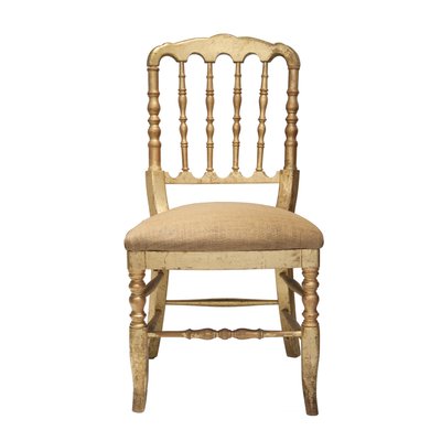 Napoleon III Style Chiavari Solid Wooden Hand-Crafted Gold Leaf Chair, France, 1960s-UZ-946420