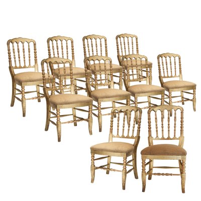 Napoleon III Style Chiavari Solid Wooden Hand-Crafted Gold Leaf Chair, France, 1960s-UZ-946420