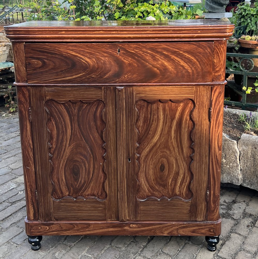 Napoleon III Style Grain Painted Sideboard, 1950s