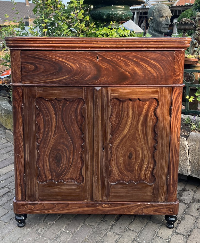 Napoleon III Style Grain Painted Sideboard, 1950s