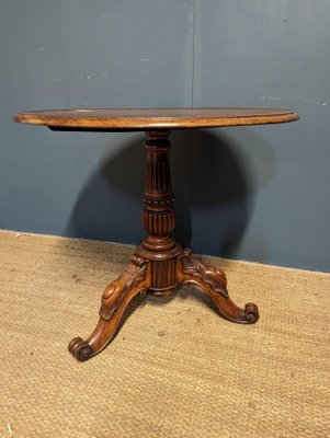 Napoleon III Style Mahogany Pedestal Table-HLV-1787362