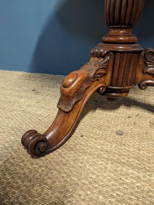 Napoleon III Style Mahogany Pedestal Table-HLV-1787362