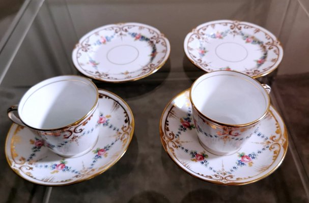 Napoleon III Style Porcelain Coffee Service Set, Set of 28-QRS-1286993