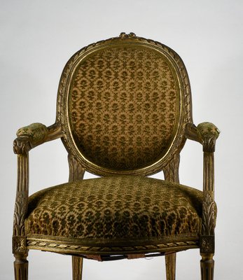 Napoleon III Style Wooden Armchair, Italy, 1900s-RAQ-1126731