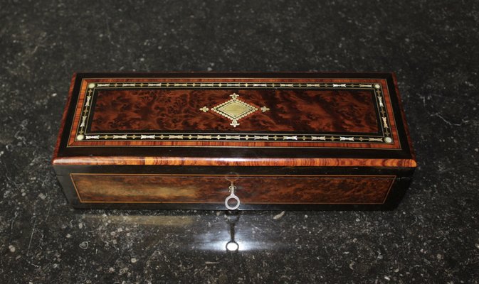 Napoleon III Time Jewelry Box in Marquetry-BCR-1742558