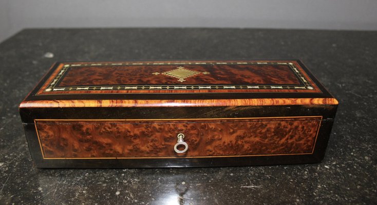 Napoleon III Time Jewelry Box in Marquetry-BCR-1742558