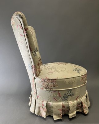 Napoleon III Toad Chair in Embroidered Silk, 1920s-EK-1703167