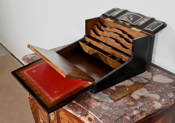 Napoleon III Traveller's Writing Table in Blackened Wood, 19th Century-RVK-1447109