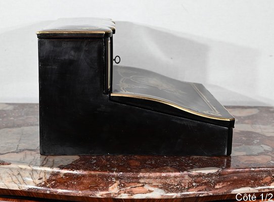 Napoleon III Traveller's Writing Table in Blackened Wood, 19th Century-RVK-1447109