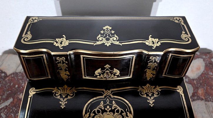 Napoleon III Traveller's Writing Table in Blackened Wood, 19th Century-RVK-1447109