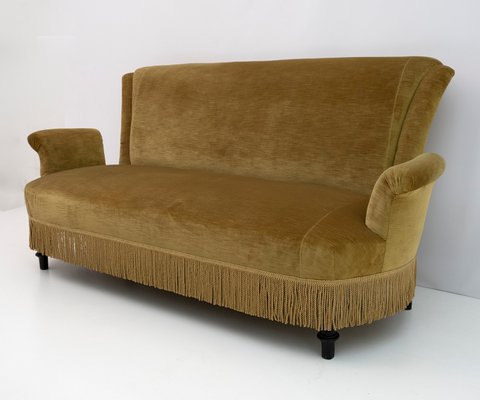 Napoleon III Velvet Sofa, 19th Century-FER-1306212