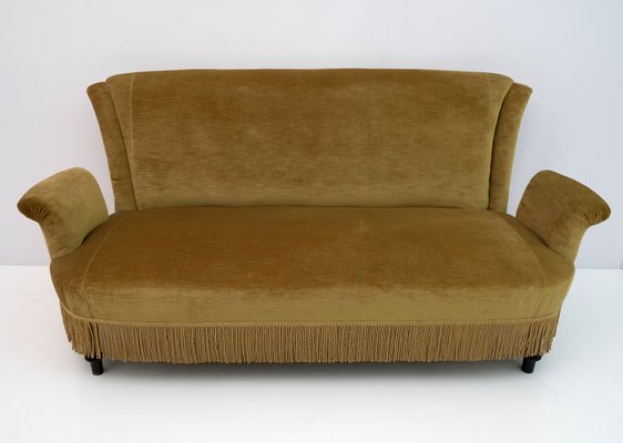 Napoleon III Velvet Sofa, 19th Century-FER-1306212