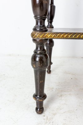 Napoleon III Walnut and Brass Side Table, France, 1880s-RIU-1329329