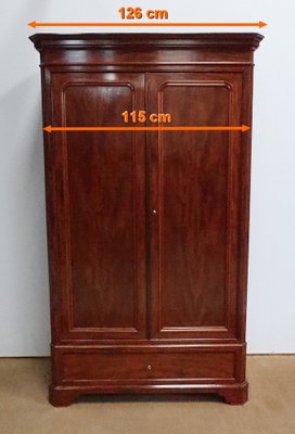 Narrow Mahogany Wardrobe-RVK-1706500