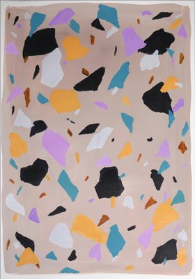 Natalia Roman, Abstract Patterns in Pastel Tones, 2022, Acrylic on Watercolor Paper-RWC-1147433