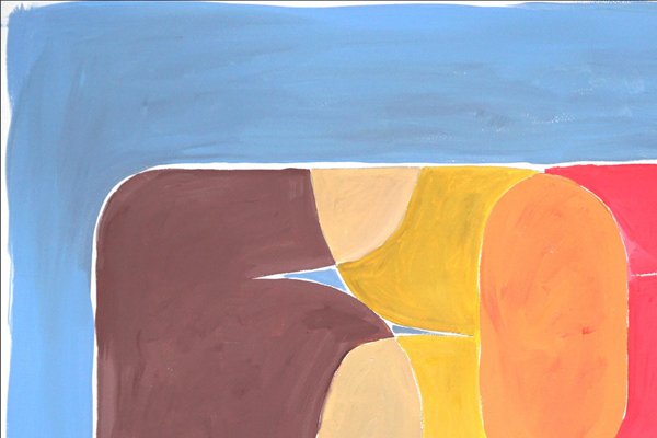 Natalia Roman, Abstracted Letter Sunset, 2022, Acrylic on Watercolor Paper-RWC-1209845